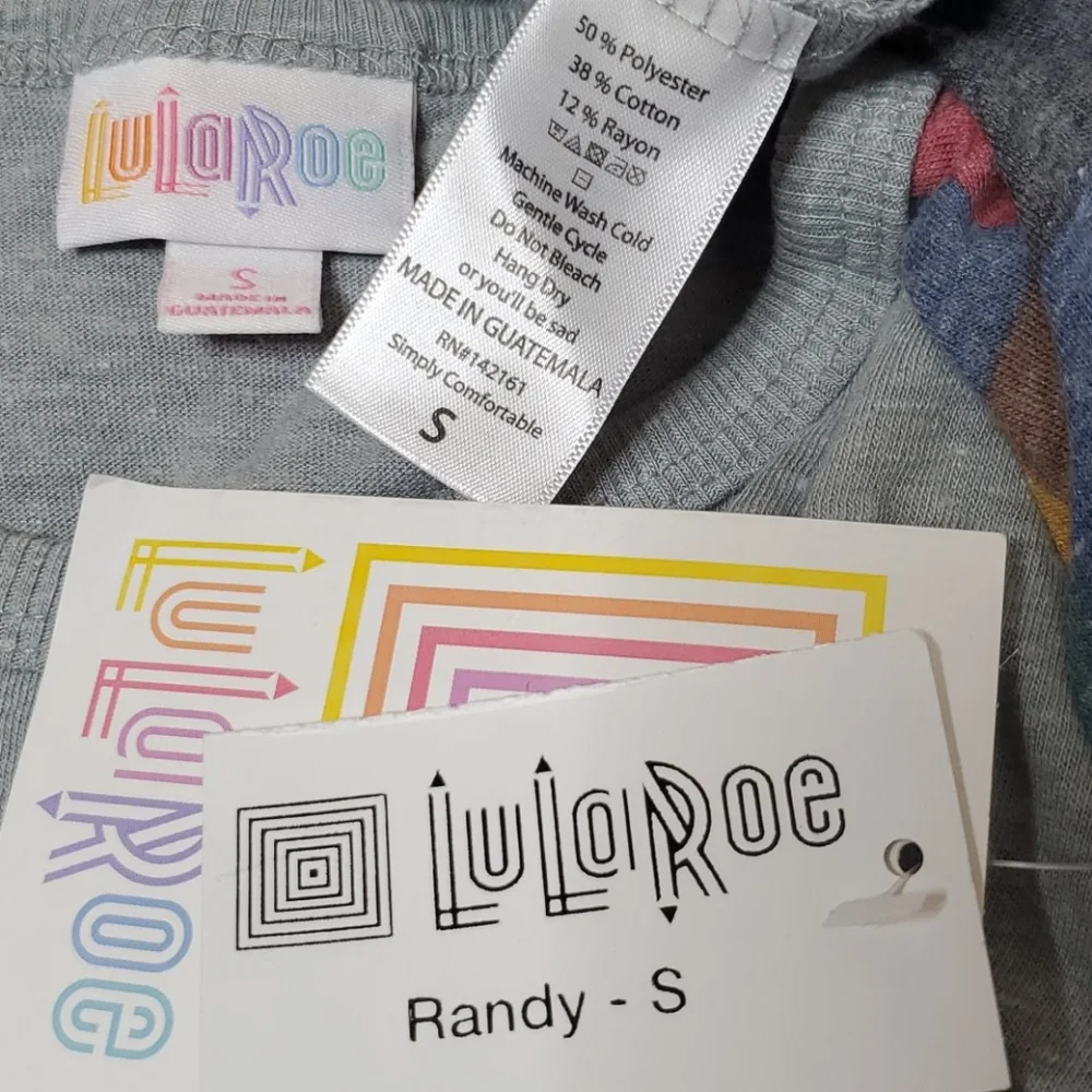 NWT Lularoe Randy 3/4 Length Sleeve Raglan Top - Picture 5 of 5